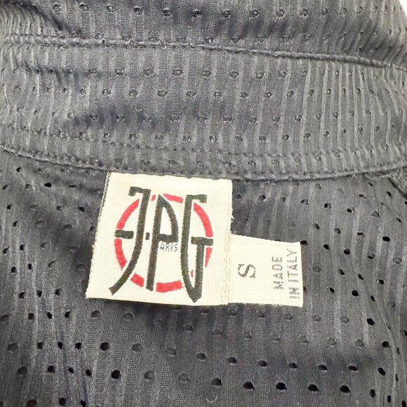 JEAN PAUL GAULTIER JPG BLACK BUTTON UP COLLARED SHIRT WITH RUFFLES - Picture 4 of 9